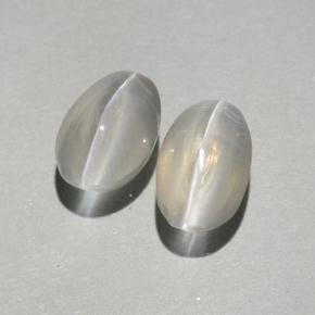 Pedras preciosas de Sillimanita Olho de Gato Fumaça natural de 1.76 ct, Corte Oval, Transparente