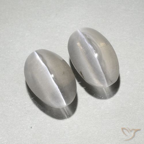 2.17ctw Natural branco quente Sillimanita Olho de Gato, oval, Translúcido