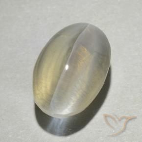 Sillimanita Olho de Gato Luz amarela Natural 1.39ct, oval, Transparente