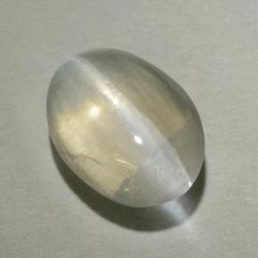 Sillimanita Olho de Gato Fumaça Natural 1.21ct, Corte Oval, Transparente