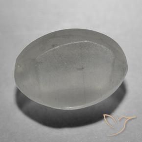 Sillimanita Olho de Gato Cinza muito claro Natural 1.43ct, oval, Transparente