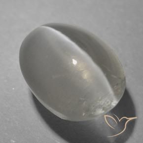 Sillimanita Olho de Gato Cinza muito claro Natural 1.26ct, oval, Transparente