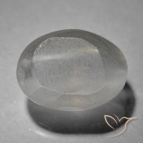 Sillimanita Olho de Gato Cinza muito claro Natural 1.63ct, oval, Transparente