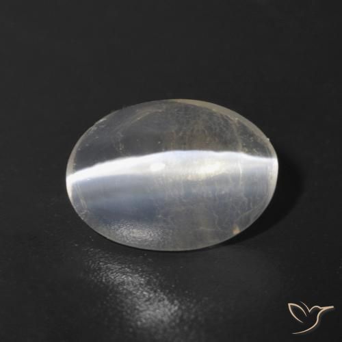 Sillimanita Olho de Gato Cinza muito claro Natural 1.07ct, oval, Transparente