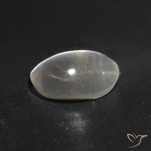 Sillimanita Olho de Gato Cinza muito claro Natural 1.07ct, oval, Transparente
