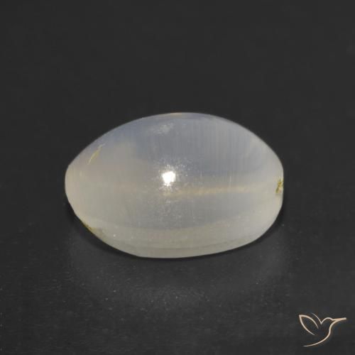 Sillimanita Olho de Gato branco quente Natural 1.24ct, oval, Transparente