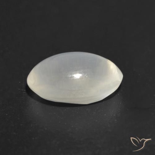 Sillimanita Olho de Gato Branco Natural 1.21ct, oval, Transparente
