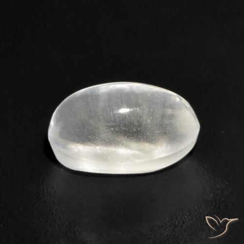 Sillimanita Olho de Gato Cinza muito claro Natural 1.45ct, oval, Transparente
