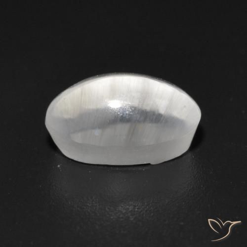 Sillimanita Olho de Gato Branco Natural 1.42ct, oval, Transparente