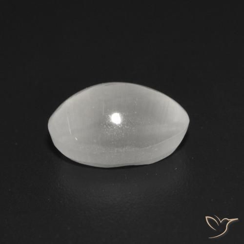 Sillimanita Olho de Gato Branco Natural 1.16ct, oval, Transparente