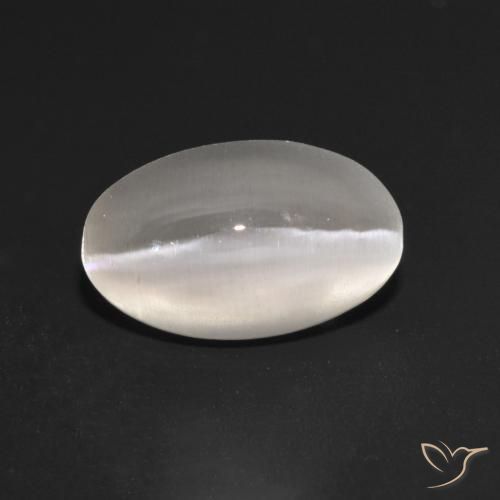 Sillimanita Olho de Gato Cinza muito claro Natural 1.35ct, oval, Transparente