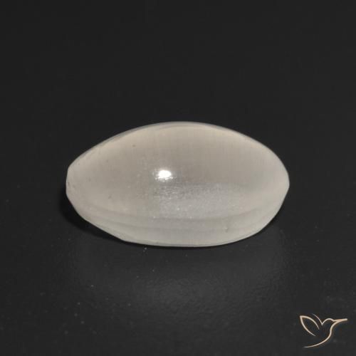 Sillimanita Olho de Gato Cinza muito claro Natural 1.35ct, oval, Transparente