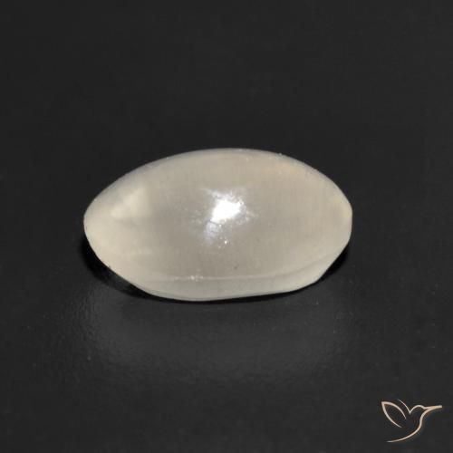 Sillimanita Olho de Gato Cinza muito claro Natural 1.23ct, oval, Transparente