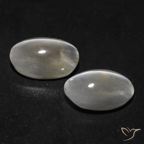 Pedras preciosas de Sillimanita Olho de Gato Cinza muito claro natural de 1.94 ct, oval, Transparente