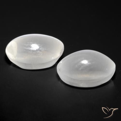 Pedras preciosas de Sillimanita Olho de Gato Branco natural de 2.20 ct, oval, Transparente