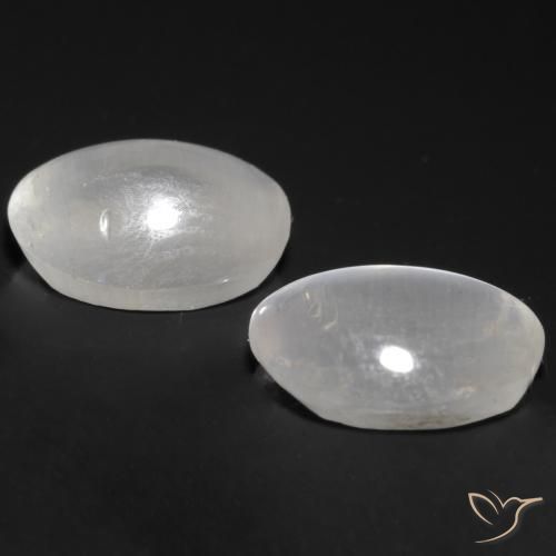 Pedras preciosas de Sillimanita Olho de Gato Branco natural de 1.67 ct, oval, Transparente