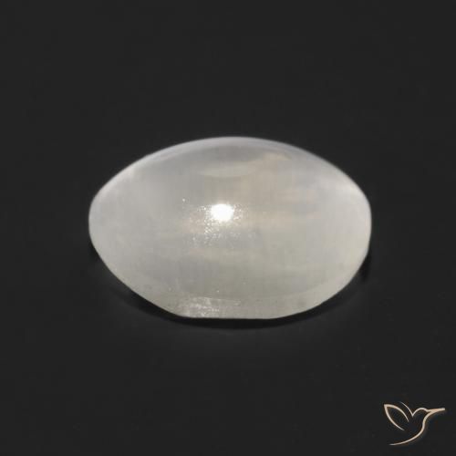 Sillimanita Olho de Gato Cinza muito claro Natural 1.08ct, oval, Transparente