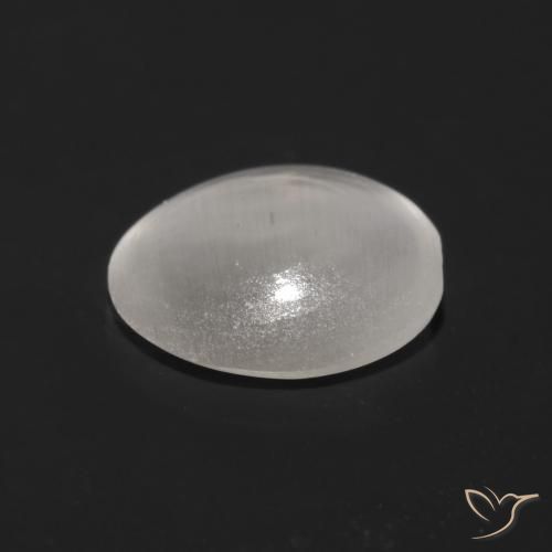 Sillimanita Olho de Gato Cinza muito claro Natural 0.89ct, oval, Transparente