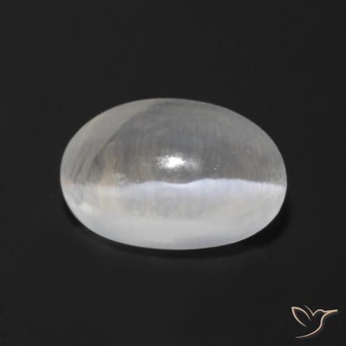 Sillimanita Olho de Gato Cinza muito claro Natural 1.23ct, oval, Transparente