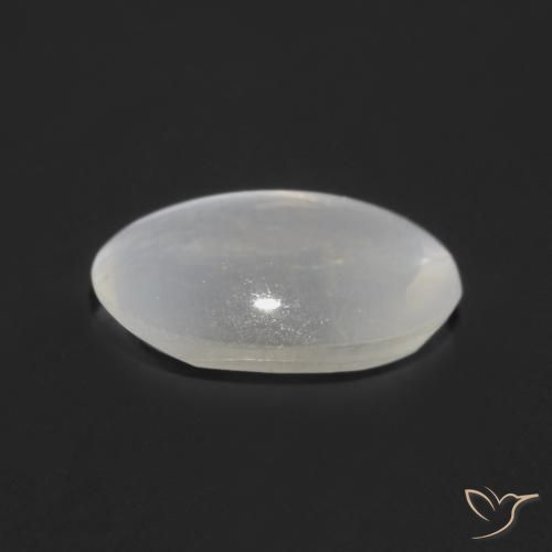 Sillimanita Olho de Gato Cinza muito claro Natural 0.81ct, Corte Oval, Transparente