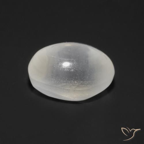Sillimanita Olho de Gato Branco Natural 1.19ct, oval, Transparente