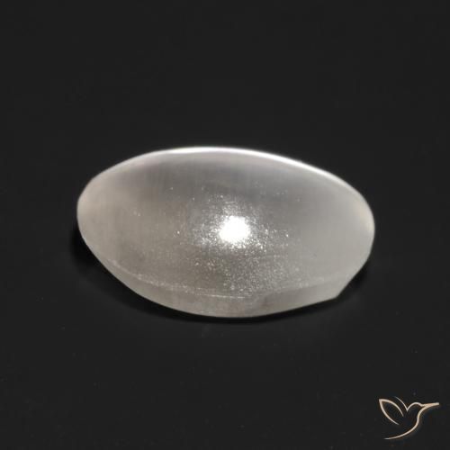 Sillimanita Olho de Gato Cinza muito claro Natural 1.00ct, oval, Translúcido