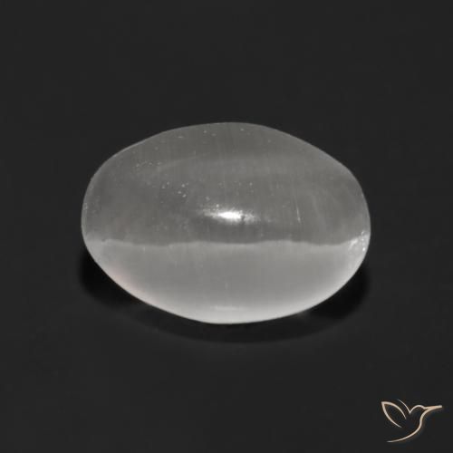 Sillimanita Olho de Gato Cinza muito claro Natural 1.25ct, oval, Transparente