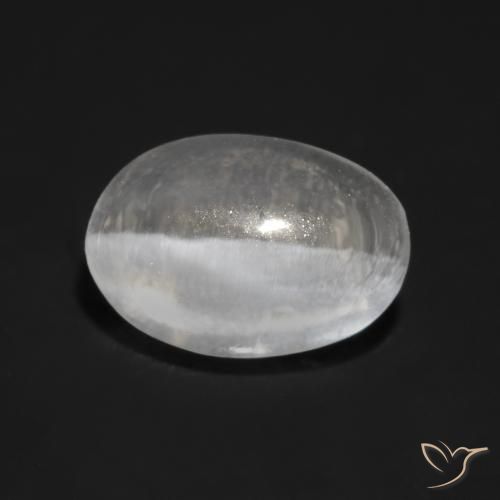 Sillimanita Olho de Gato Cinza muito claro Natural 1.05ct, oval, Transparente