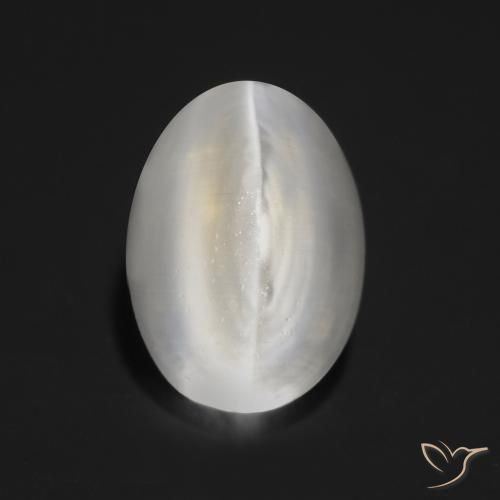 Sillimanita Olho de Gato Cinza muito claro Natural 1.30ct, oval, Transparente