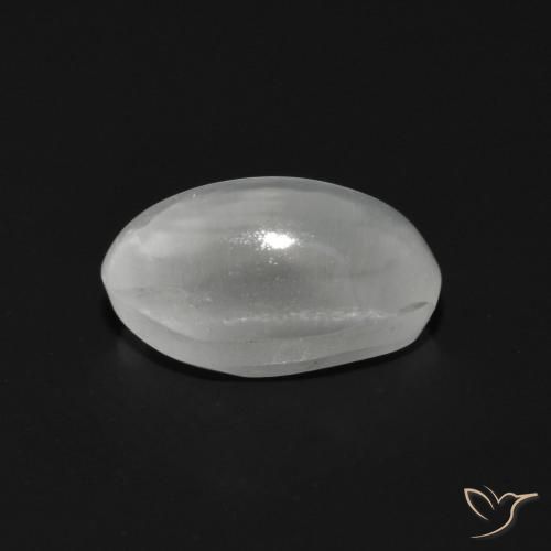 Sillimanita Olho de Gato Branco Natural 1.15ct, oval, Transparente
