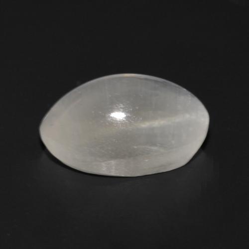 Sillimanite cat's eye cinza natural 1,09ct, corte oval, transparente