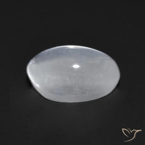 Sillimanita Olho de Gato branco translúcido Natural 0.98ct, oval, Transparente