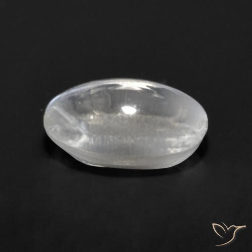 Sillimanita Olho de Gato Branco claro Natural 0.92ct, oval, Transparente
