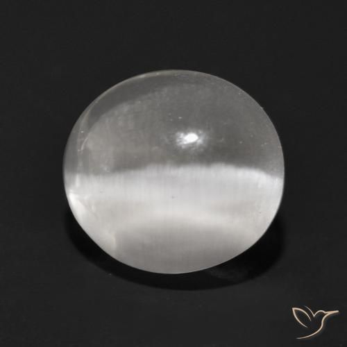 Sillimanita Olho de Gato Cinza muito claro Natural 1.23ct, oval, Transparente
