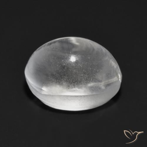 Sillimanita Olho de Gato Branco claro Natural 1.63ct, oval, Transparente