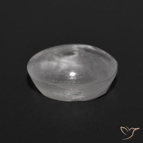 Sillimanita Olho de Gato Branco claro Natural 1.39ct, oval, Transparente