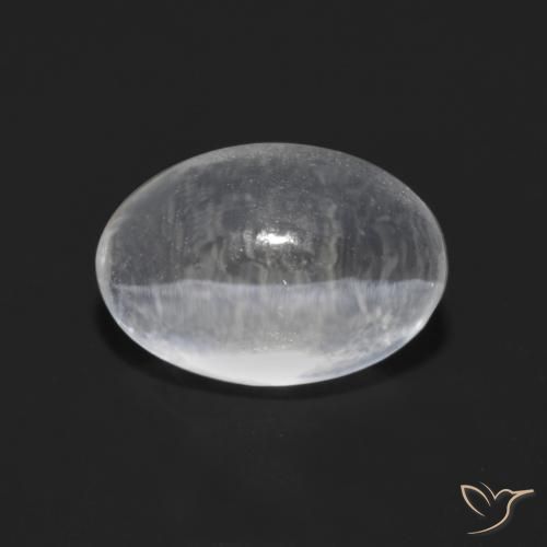 1.49ct Natural Branco claro Sillimanita Olho de Gato, oval, Transparente