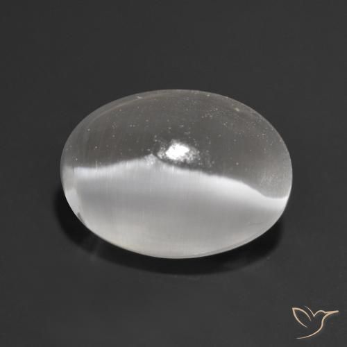 Sillimanita Olho de Gato Cinza muito claro Natural 1.34ct, oval, Transparente