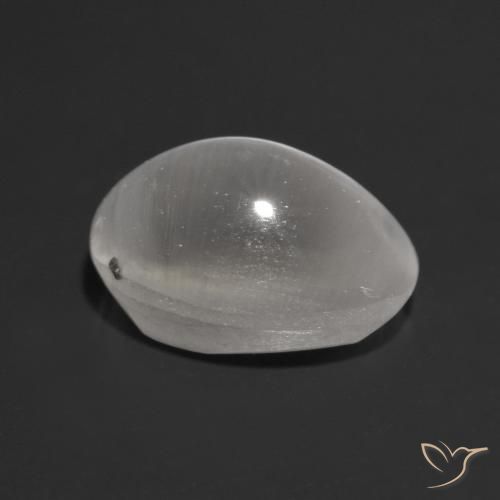 Sillimanita Olho de Gato Cinza muito claro Natural 1.34ct, oval, Transparente
