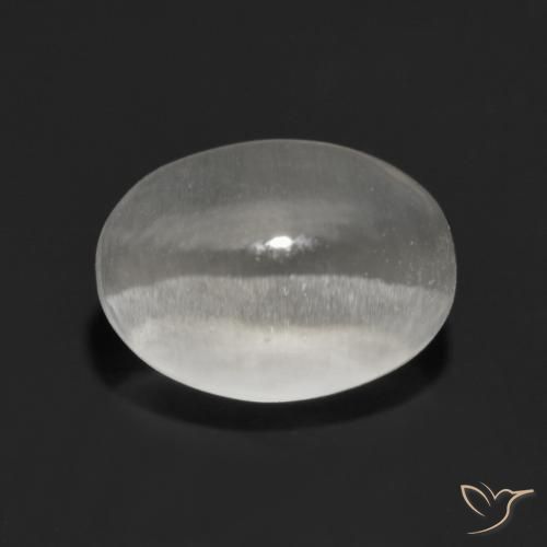 Sillimanita Olho de Gato Cinza muito claro Natural 1.60ct, oval, Transparente