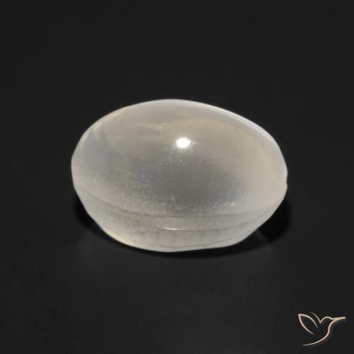 Sillimanita Olho de Gato branco quente Natural 1.43ct, oval, Transparente