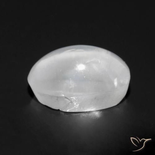 Sillimanita Olho de Gato Branco Natural 1.53ct, oval, Transparente