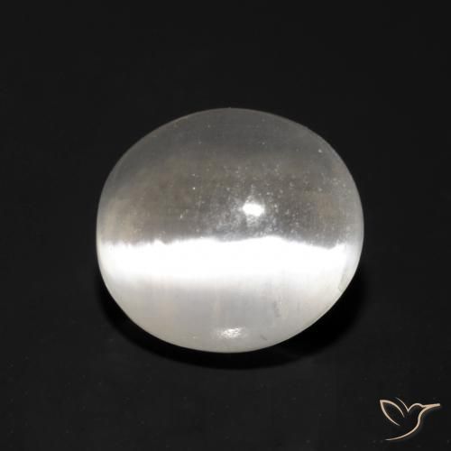 Sillimanita Olho de Gato Cinza muito claro Natural 1.56ct, oval, Transparente