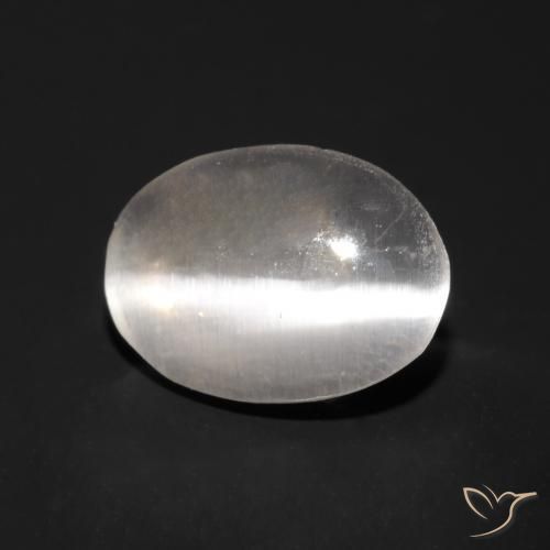 Sillimanita Olho de Gato Cinza muito claro Natural 0.96ct, oval, Transparente