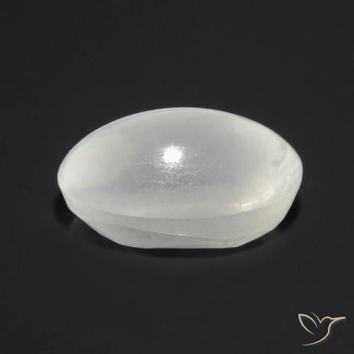 Sillimanita Olho de Gato branco translúcido Natural 1.27ct, oval, Transparente