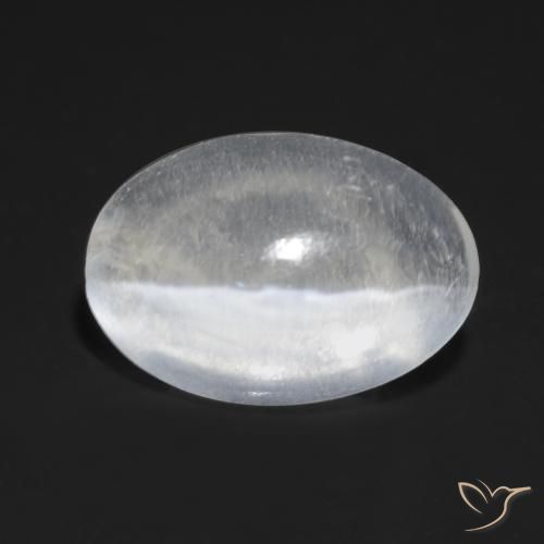 1.02ct Natural branco translúcido Sillimanita Olho de Gato, oval, Transparente