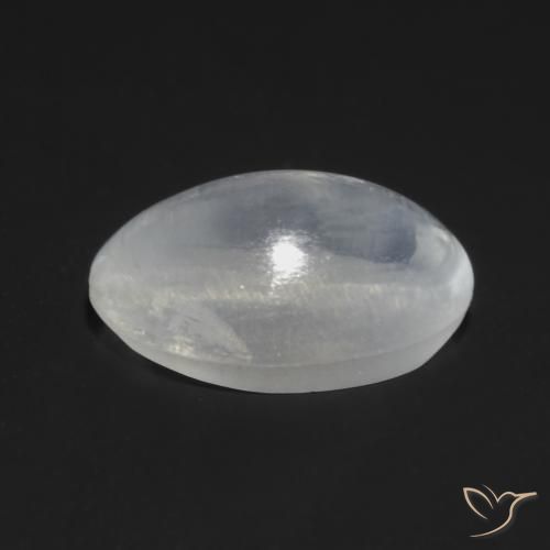 Sillimanita Olho de Gato branco translúcido Natural 1.02ct, oval, Transparente