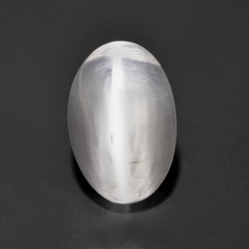 Sillimanita Olho de Gato Branco claro Natural 1.23ct, Corte Oval, Transparente