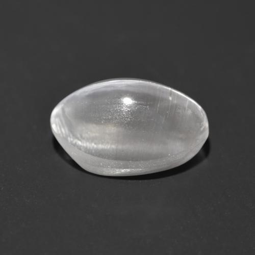 Sillimanita Olho de Gato Branco claro Natural 1.23ct, Corte Oval, Transparente