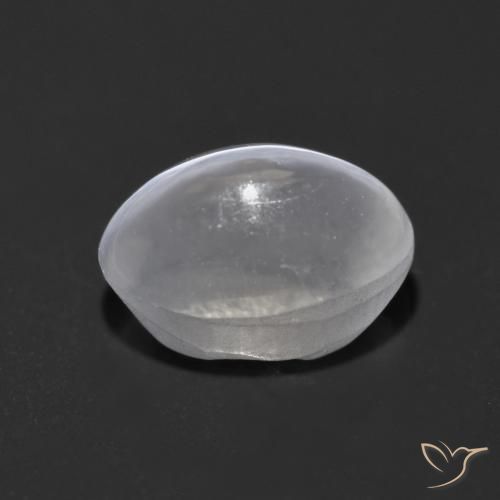 Sillimanita Olho de Gato Branco Natural 1.37ct, oval, Transparente